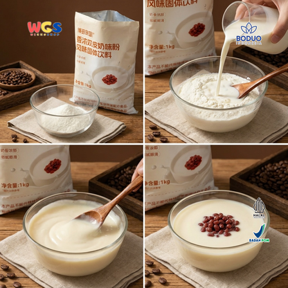 BODUO Double Layer Milk Custard Powder 1kg – Bubuk Custard Susu Lembut & Creamy Premium