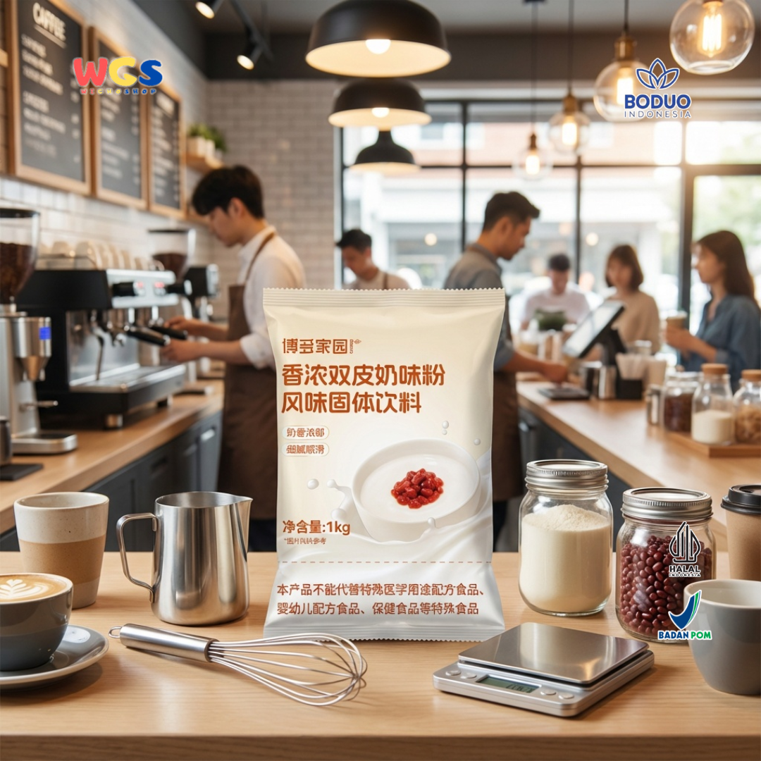 BODUO Double Layer Milk Custard Powder 1kg – Bubuk Custard Susu Lembut & Creamy Premium