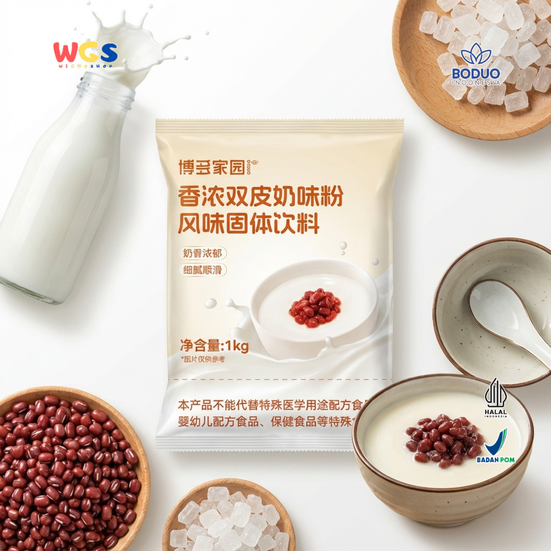 BODUO Double Layer Milk Custard Powder 1kg – Bubuk Custard Susu Lembut & Creamy Premium