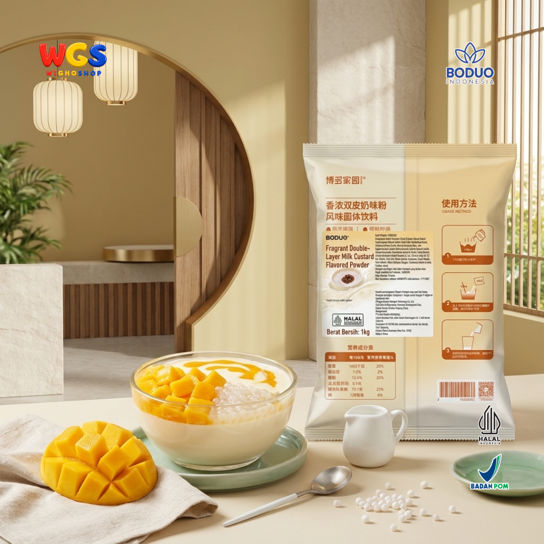 BODUO Fragrant Double-Layer Milk Custard Powder 1kg – Premium Double-Layer Milk Custard Powder