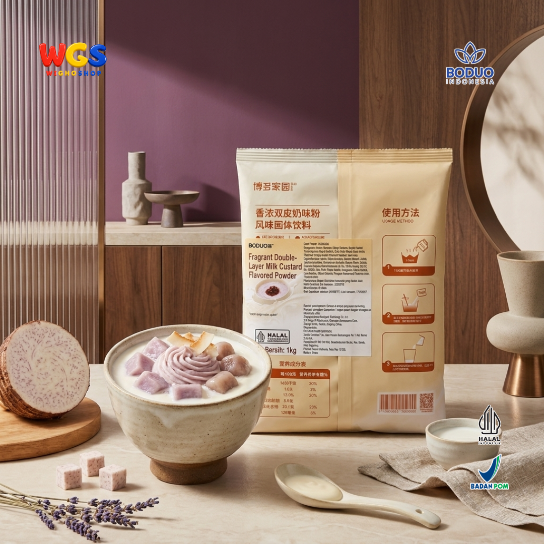 BODUO Fragrant Double-Layer Milk Custard Powder 1kg – Premium Double-Layer Milk Custard Powder