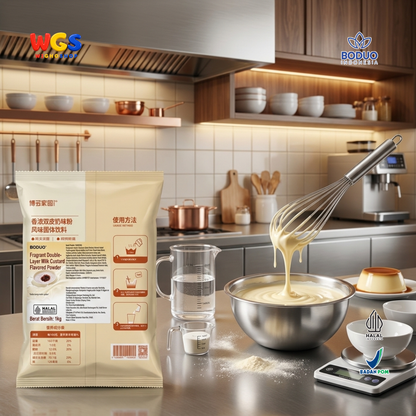 BODUO Fragrant Double-Layer Milk Custard Powder 1kg – Premium Double-Layer Milk Custard Powder