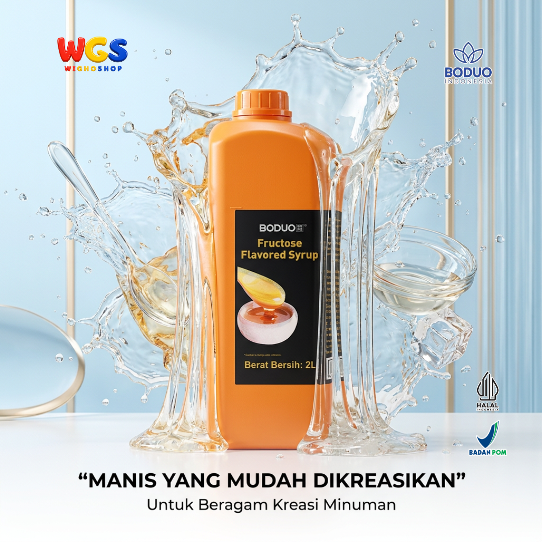 BODUO Fructose Syrup 2 Liter - Sirup Fruktosa Gula Cair Pemanis Kopi Teh Minuman Kekinian Cafe
