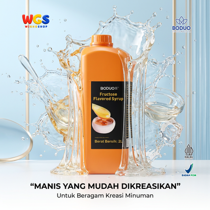 BODUO Fructose Syrup 2 Liter - Sirup Fruktosa Gula Cair Pemanis Kopi Teh Minuman Kekinian Cafe