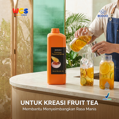 BODUO Fructose Syrup 2 Liter - Sirup Fruktosa Gula Cair Pemanis Kopi Teh Minuman Kekinian Cafe