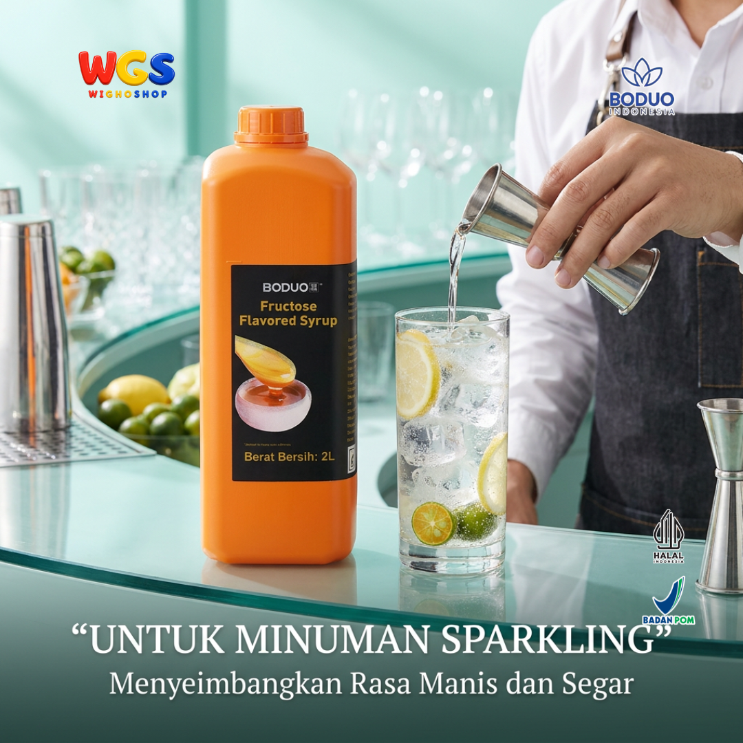 BODUO Fructose Syrup 2 Liter - Sirup Fruktosa Gula Cair Pemanis Kopi Teh Minuman Kekinian Cafe