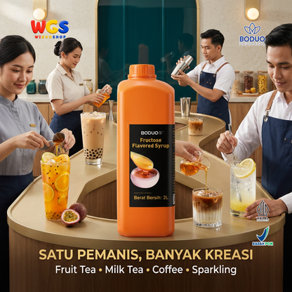 BODUO Fructose Syrup 2 Liter - Sirup Fruktosa Gula Cair Pemanis Kopi Teh Minuman Kekinian Cafe