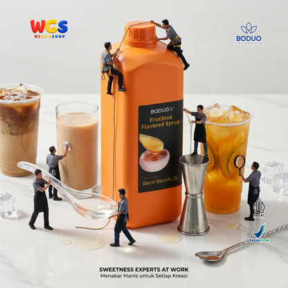 BODUO Fructose Syrup 2 Liter - Sirup Fruktosa Gula Cair Pemanis Kopi Teh Minuman Kekinian Cafe
