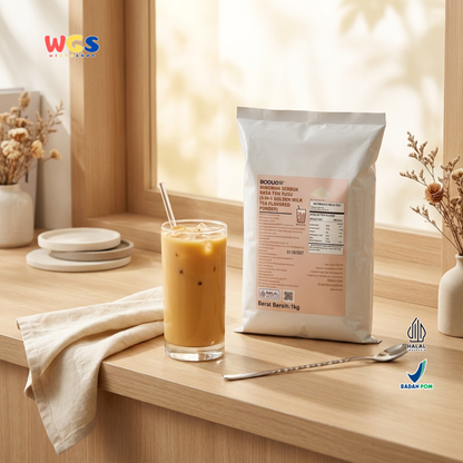 BODUO 3-in-1 Golden Milk Tea Flavored Powder 1kg – Practical &amp; Delicious Premium Milk Tea Powder