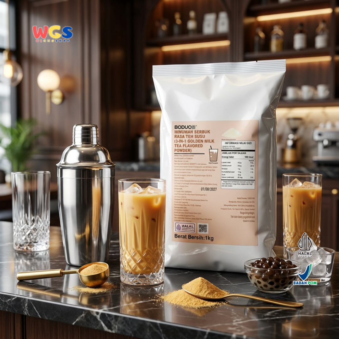 BODUO 3-in-1 Golden Milk Tea Flavored Powder 1kg – Practical &amp; Delicious Premium Milk Tea Powder