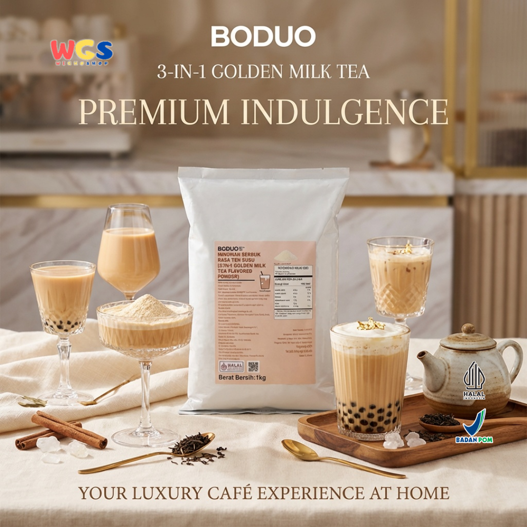 BODUO 3-in-1 Golden Milk Tea Flavored Powder 1kg – Practical &amp; Delicious Premium Milk Tea Powder
