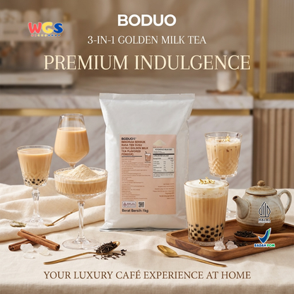 BODUO 3-in-1 Golden Milk Tea Flavored Powder 1kg – Practical &amp; Delicious Premium Milk Tea Powder