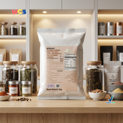 BODUO 3-in-1 Golden Milk Tea Flavored Powder 1kg – Practical &amp; Delicious Premium Milk Tea Powder