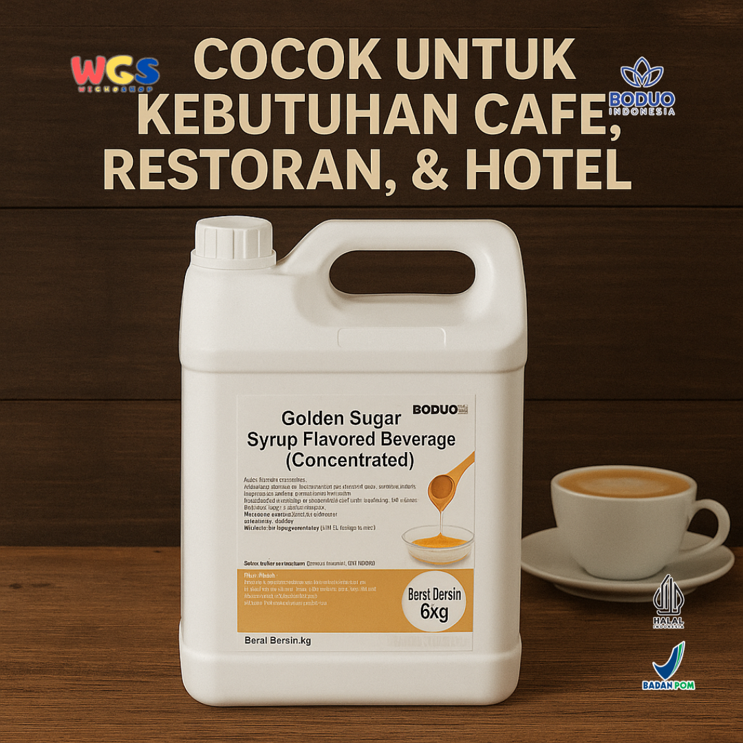 BODUO Golden Sugar Syrup Flavored Beverage 6kg - Konsentrat Sirup Minuman Manis