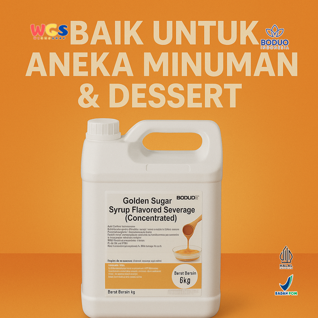 BODUO Golden Sugar Syrup Flavored Beverage 6kg - Konsentrat Sirup Minuman Manis