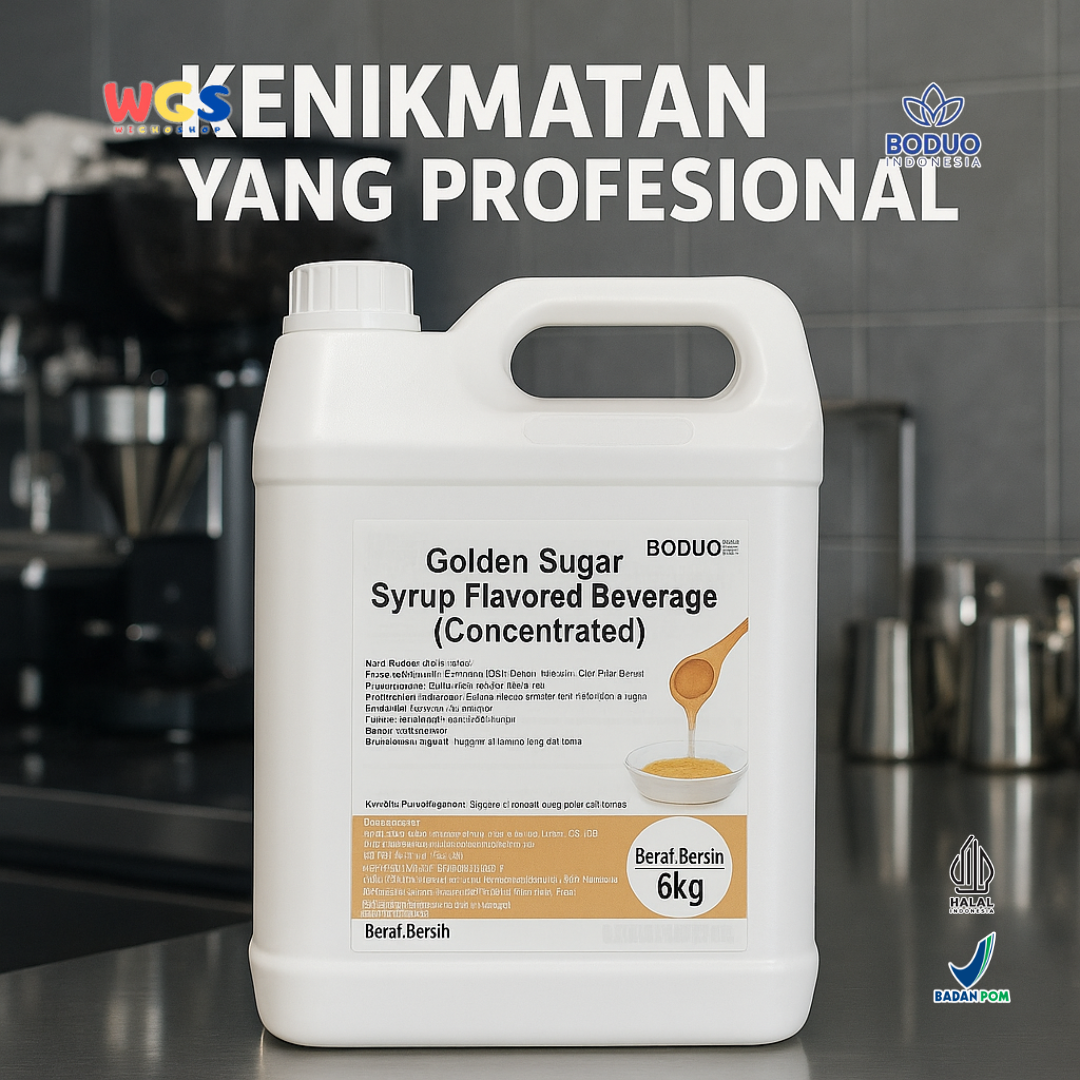 BODUO Golden Sugar Syrup Flavored Beverage 6kg - Konsentrat Sirup Minuman Manis
