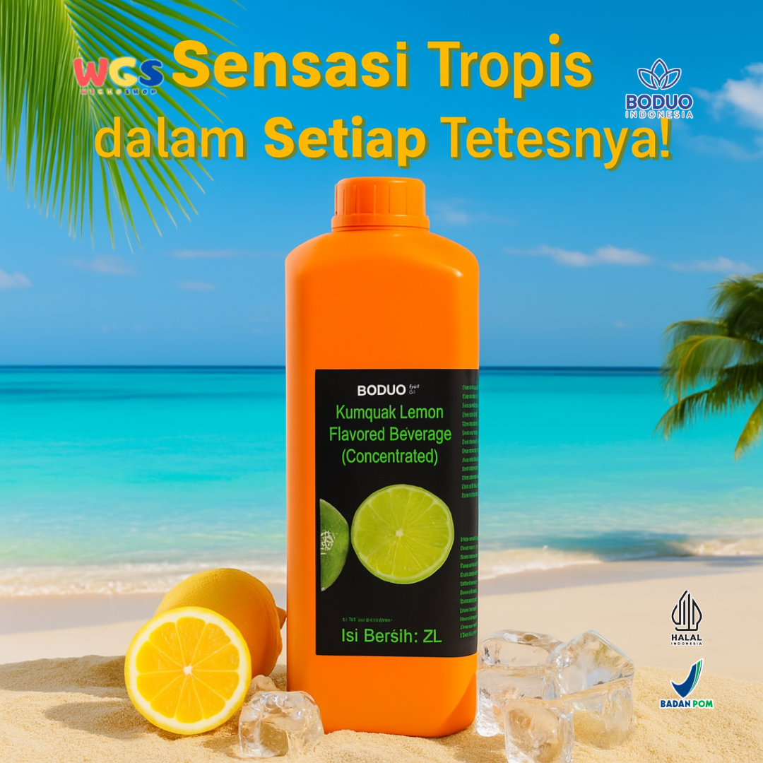 BODUO Kumquat Lemon Flavored Syrup 2L - Sirup Rasa Jeruk Segar untuk Minuman Teh, Soda, Mocktail