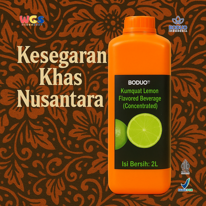 BODUO Kumquat Lemon Flavored Syrup 2L - Sirup Rasa Jeruk Segar untuk Minuman Teh, Soda, Mocktail