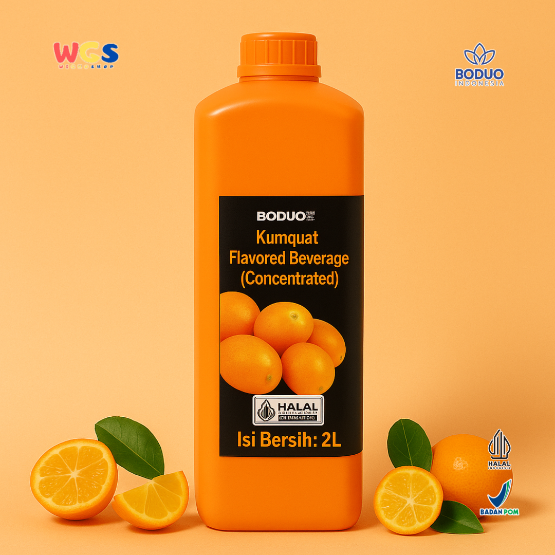 BODUO Kumquat Syrup Concentrated 2L – Sirup Rasa Jeruk Imlek Segar untuk Minuman & Dessert