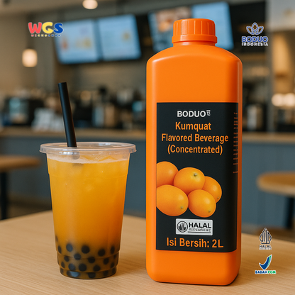 BODUO Kumquat Syrup Concentrated 2L – Sirup Rasa Jeruk Imlek Segar untuk Minuman & Dessert