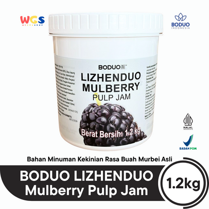 BODUO LIZHENDUO Mulberry Pulp Jam 1.2kg | Bahan Minuman Kekinian Rasa Buah Murbei Asli