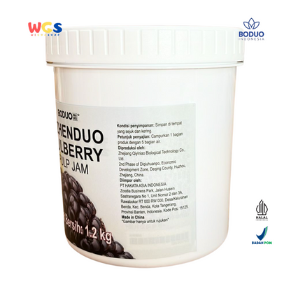 BODUO LIZHENDUO Mulberry Pulp Jam 1.2kg | Bahan Minuman Kekinian Rasa Buah Murbei Asli