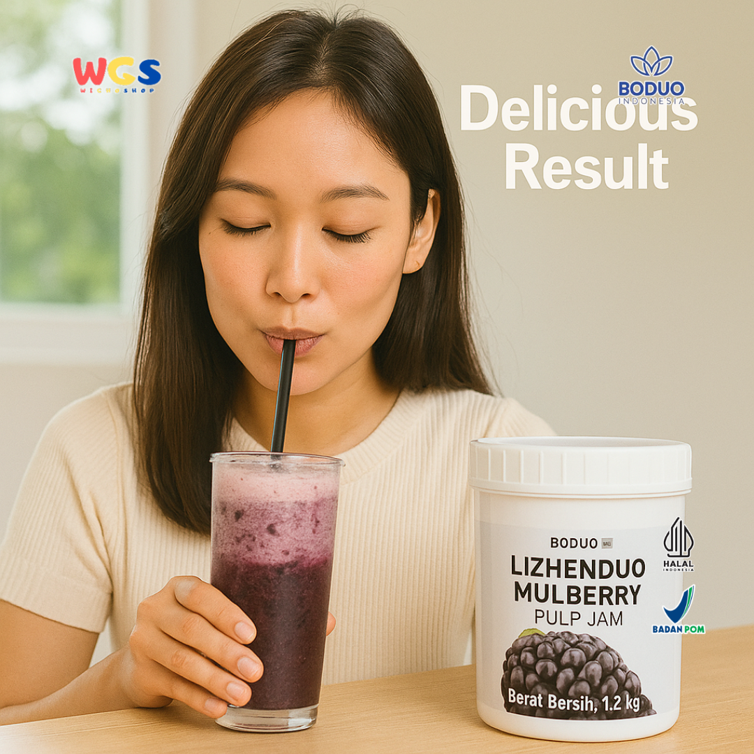 BODUO LIZHENDUO Mulberry Pulp Jam 1.2kg | Bahan Minuman Kekinian Rasa Buah Murbei Asli