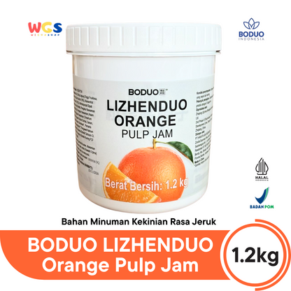 BODUO LIZHENDUO Orange Pulp Jam 1.2kg | Bahan Minuman Kekinian Rasa Jeruk