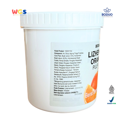 BODUO LIZHENDUO Orange Pulp Jam 1.2kg | Bahan Minuman Kekinian Rasa Jeruk