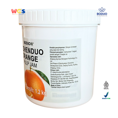 BODUO LIZHENDUO Orange Pulp Jam 1.2kg | Bahan Minuman Kekinian Rasa Jeruk