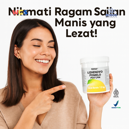BODUO LIZHENDUO Pomelo Pulp Jam 1.2kg | Bahan Dasar Minuman Kekinian Rasa Jeruk Bali