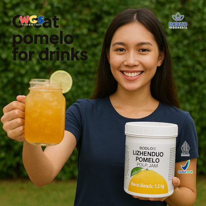 BODUO LIZHENDUO Pomelo Pulp Jam 1.2kg | Bahan Dasar Minuman Kekinian Rasa Jeruk Bali