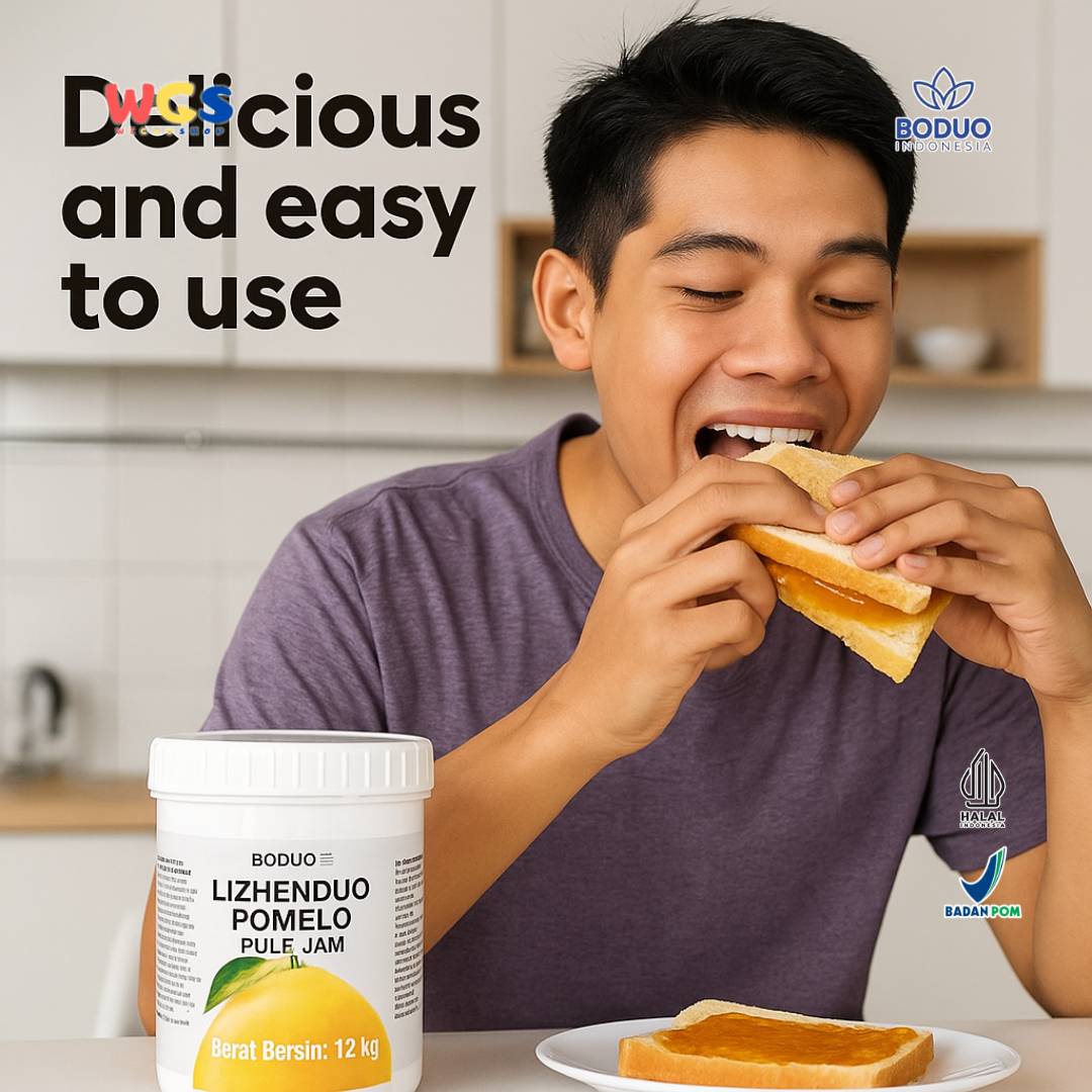 BODUO LIZHENDUO Pomelo Pulp Jam 1.2kg | Bahan Dasar Minuman Kekinian Rasa Jeruk Bali