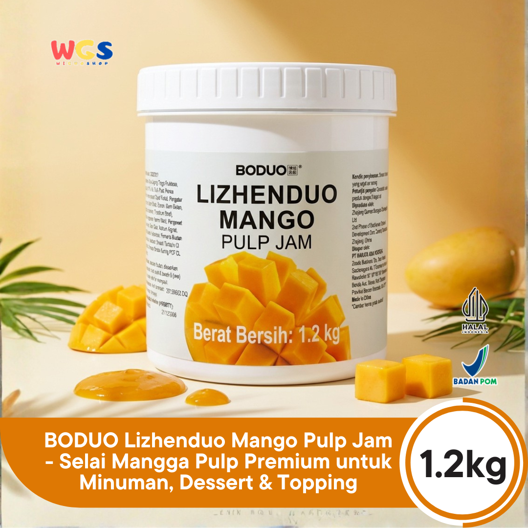 BODUO Lizhenduo Mango Pulp Jam 1.2 kg – Drink Base &amp; Mango Flavor Topping