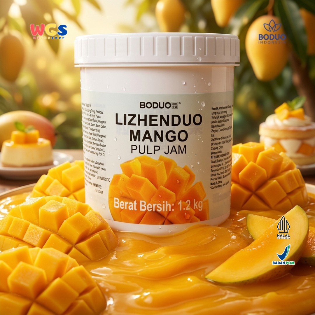 BODUO Lizhenduo Mango Pulp Jam 1.2 kg – Drink Base &amp; Mango Flavor Topping