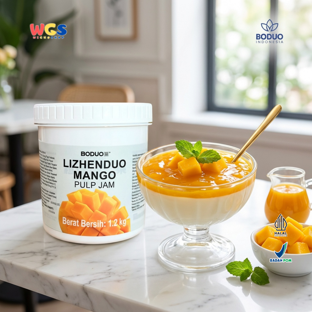 BODUO Lizhenduo Mango Pulp Jam 1.2 kg – Drink Base &amp; Mango Flavor Topping