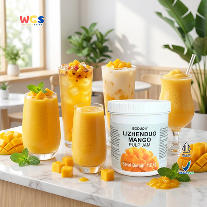 BODUO Lizhenduo Mango Pulp Jam 1.2 kg – Drink Base &amp; Mango Flavor Topping