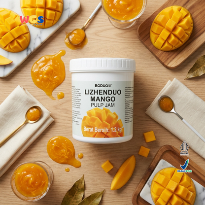 BODUO Lizhenduo Mango Pulp Jam 1.2 kg – Drink Base &amp; Mango Flavor Topping