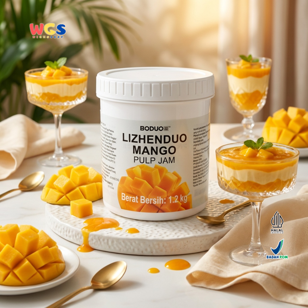 BODUO Lizhenduo Mango Pulp Jam 1.2 kg – Drink Base &amp; Mango Flavor Topping
