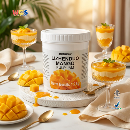 BODUO Lizhenduo Mango Pulp Jam 1.2 kg – Drink Base &amp; Mango Flavor Topping