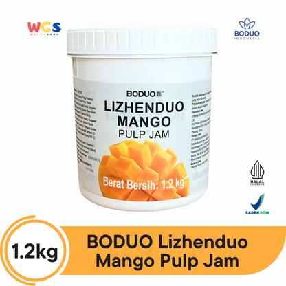 BODUO Lizhenduo Mango Pulp Jam 1.2 kg – Base Minuman & Topping Rasa Mangga