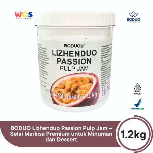 BODUO Lizhenduo Passion Pulp Jam 1.2kg – Selai Markisa Premium untuk Minuman dan Dessert