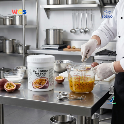 BODUO Lizhenduo Passion Pulp Jam 1.2kg – Selai Markisa Premium untuk Minuman dan Dessert