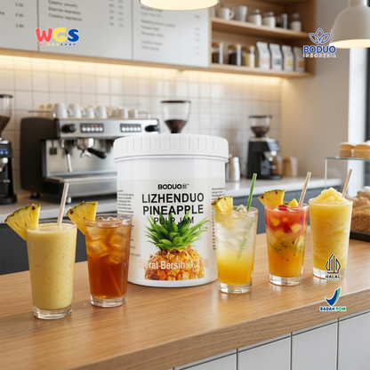BODUO Lizhenduo Pineapple Pulp Jam 1.2kg – Selai Nanas Premium untuk Minuman dan Dessert