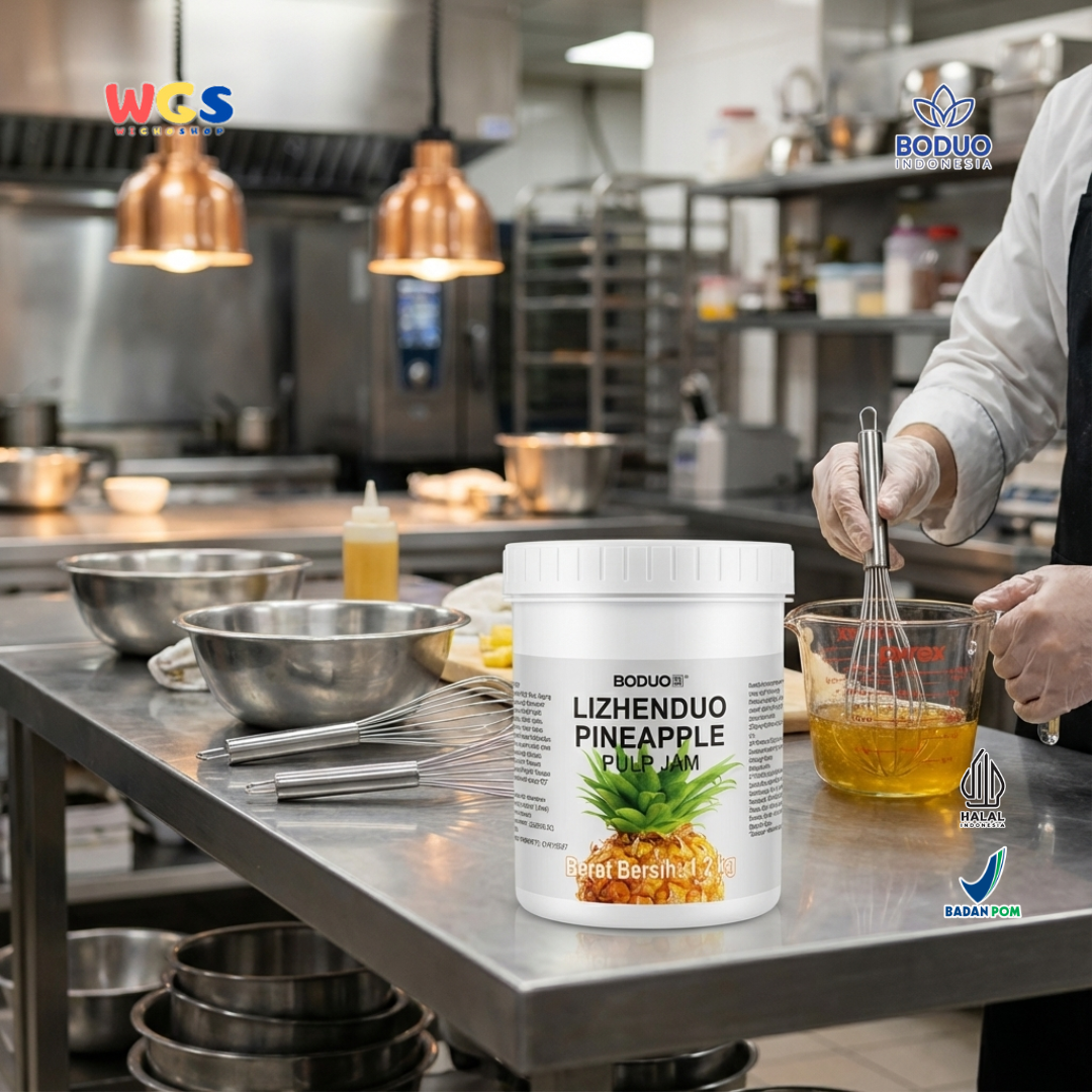 BODUO Lizhenduo Pineapple Pulp Jam 1.2kg – Selai Nanas Premium untuk Minuman dan Dessert
