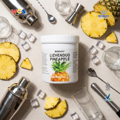 BODUO Lizhenduo Pineapple Pulp Jam 1.2kg – Selai Nanas Premium untuk Minuman dan Dessert