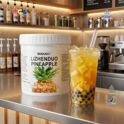 BODUO Lizhenduo Pineapple Pulp Jam 1.2kg – Selai Nanas Premium untuk Minuman dan Dessert