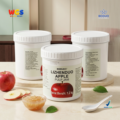 BODUO Lizhenduo Selai Pulp Apel 1.2kg - Apple Pulp Jam Bahan Minuman Fruit Tea Soda Mocktail Dessert Topping