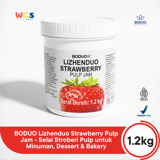 BODUO Lizhenduo Strawberry Pulp Jam 1.2 kg | Base Minuman & Topping Stroberi