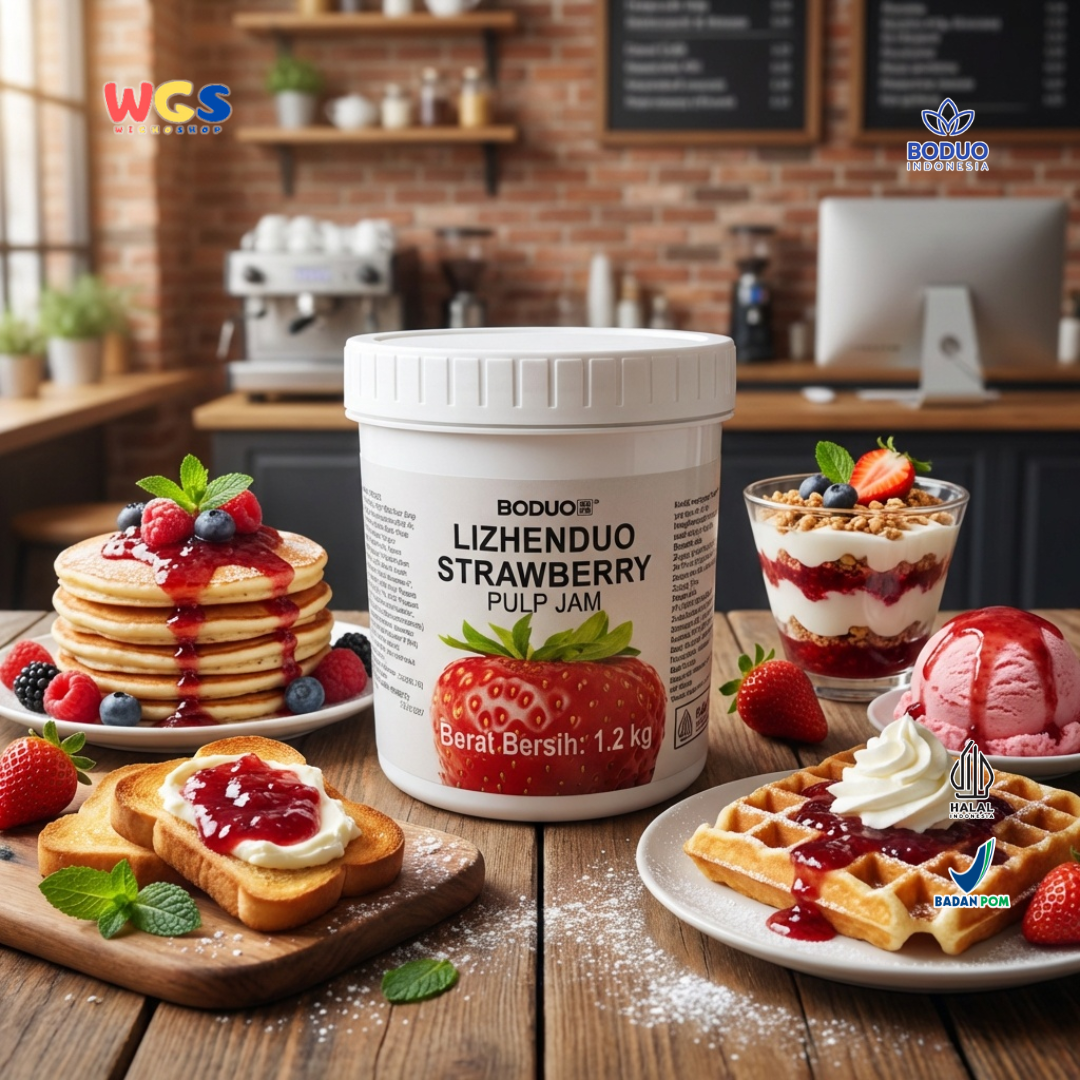 BODUO Lizhenduo Strawberry Pulp Jam 1.2 kg | Strawberry Drink Base &amp; Topping